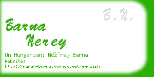 barna nerey business card